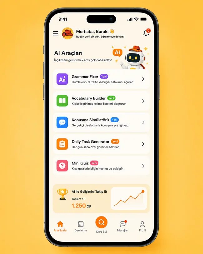 Cowboy English AI tools screen